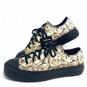 Converse Ctas Lift Platform Beige Canvas Shoes Low 171210C-BBBG Custom Men Skate